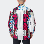 Fibonacci Hand Skull Button-Up // White (L)