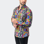 Fibonacci Acid Dog 05 Button-Up // Multicolor (M)