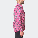Fibonacci Skull Sonic Button-Up // Pink (2XL)