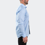 Eins Jacq Point Square Button-Up // Blue (3XL)