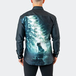 Fibonacci LionForest 17 Button-Up // Black (L)