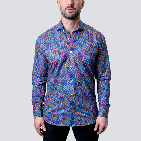 Eins Stretch Check Mate Button-Up // Multicolor (S)