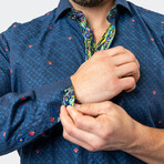 Eins Symbols 12 Button-Up// Blue (L)