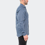 Eins Jacq Digi Weave Button-Up // Blue (L)