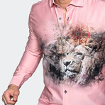 Fibonacci Lion King Button-Up // Light Pink (S)