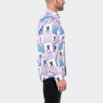 Fibonacci Snoop Button-Up // Light Blue + Light Pink (4XL)