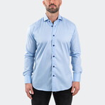 Eins Jacq Point Square Button-Up // Blue (3XL)