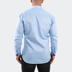 Eins Jacq Point Square Button-Up // Blue (3XL)