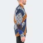 Fibonacci Afro Lion Button-Up // Black (2XL)