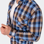 Flannel Checkbrown Button-Up // Brown (2XL)