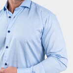 Eins Jacq Point Square Button-Up // Blue (3XL)