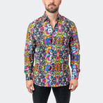 Fibonacci Acid Dog 05 Button-Up // Multicolor (M)