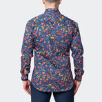 Fibonacci Splat Button-Up // Blue (2XL)
