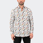 Fibonacci Tattoo Button-Up // White (L)