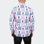 Fibonacci Snoop Button-Up // Light Blue + Light Pink (4XL)