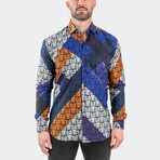 Fibonacci Afro Lion Button-Up // Black (2XL)