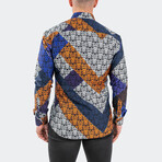 Fibonacci Afro Lion Button-Up // Black (2XL)