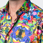 Fibonacci Acid Skull Button-Up // Multicolor (3XL)