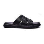 Rhythm Leather Slide // Black (US: 7)
