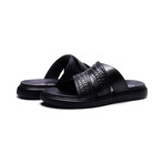 Rhythm Leather Slide // Black (US: 7)