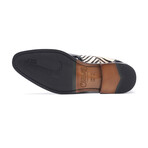 Kai Patent Leather Double Monk // Black + Zebra (US: 7)
