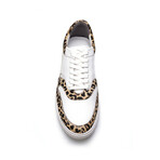 Lennox Leather Sneaker // White + Leopard (US: 7)