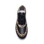 Lennox Leather Sneaker // Black + Leopard (US: 7)