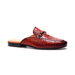 Apollo Embosseed Ostrich Leather Bit Slides // Tan (US: 7)