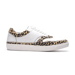 Lennox Leather Sneaker // White + Leopard (US: 7)
