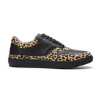 Lennox Leather Sneaker // Black + Leopard (US: 7)