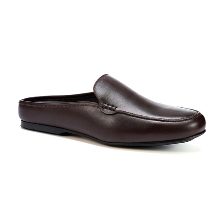 Planeo Leather Slides // Dark Brown (US: 7)