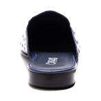 Apollo Embosseed Ostrich Leather Bit Slides // Blue (US: 7)