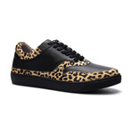 Lennox Leather Sneaker // Black + Leopard (US: 7)