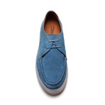 Echo Embossed Suede Derby Sneaker // Niagara Blue (US: 7)