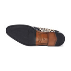 Kai Patent Leather Double Monk // Black + Leopard (US: 7)