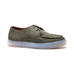 Echo Embossed Suede Derby Sneaker // Birch Green (US: 7)