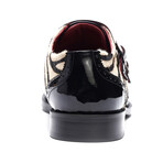 Kai Patent Leather Double Monk // Black + Zebra (US: 7)