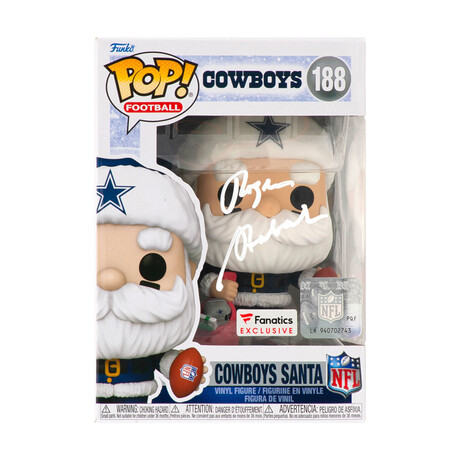 Roger Staubach // Dallas Cowboys // Signed 'SANTA' Funko Pop #188