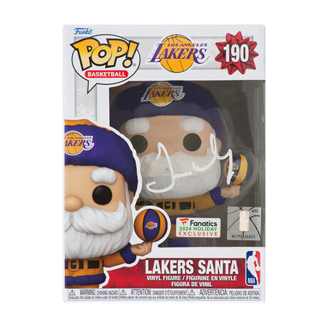 James Worthy // Los Angeles Lakers // Signed 'SANTA' NBA Funko Pop #190