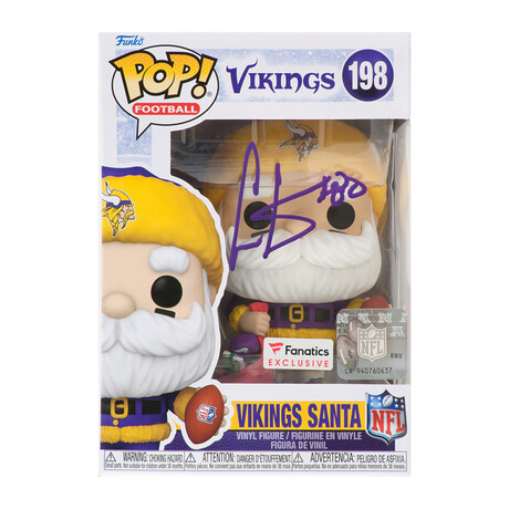 Cris Carter // Minnesota Vikings // Signed 'SANTA' Funko Pop #198