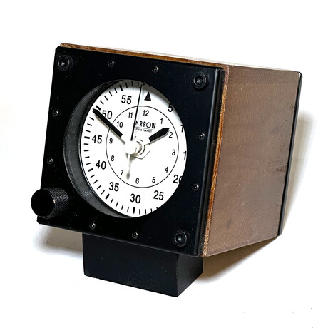 High Altitude Clock // Wood Case + White Dial