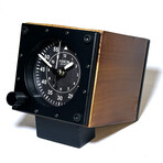 High Altitude Clock // Wood Case + Black Dial