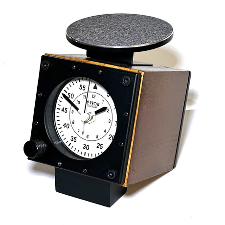 High Altitude Clock & Charger // Wood Case + White Dial