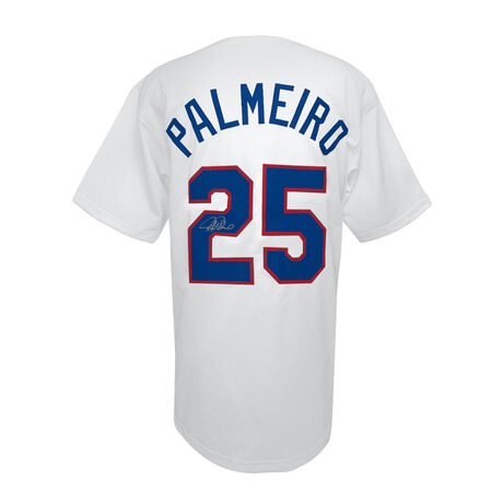 Rafael Palmeiro // Signed White Custom Baseball Jersey