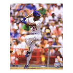Ruben Sierra // Texas Rangers // Signed Batting Action 8x10 Photo