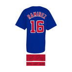 Aramis Ramirez // Signed Blue Custom Baseball Jersey w/Cubs HOF 2024