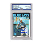 Cecil Fielder // Blue Jays // Signed 1986 Topps Rookie Baseball TC #386