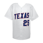Rafael Palmeiro // Signed White Custom Baseball Jersey