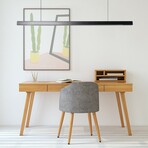 Industrial Beam Pendant Light // Black (1.2m // Round)