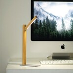 Nordic Solid Wood Eye Protecting Lamp with Magnetic Base (Natural)